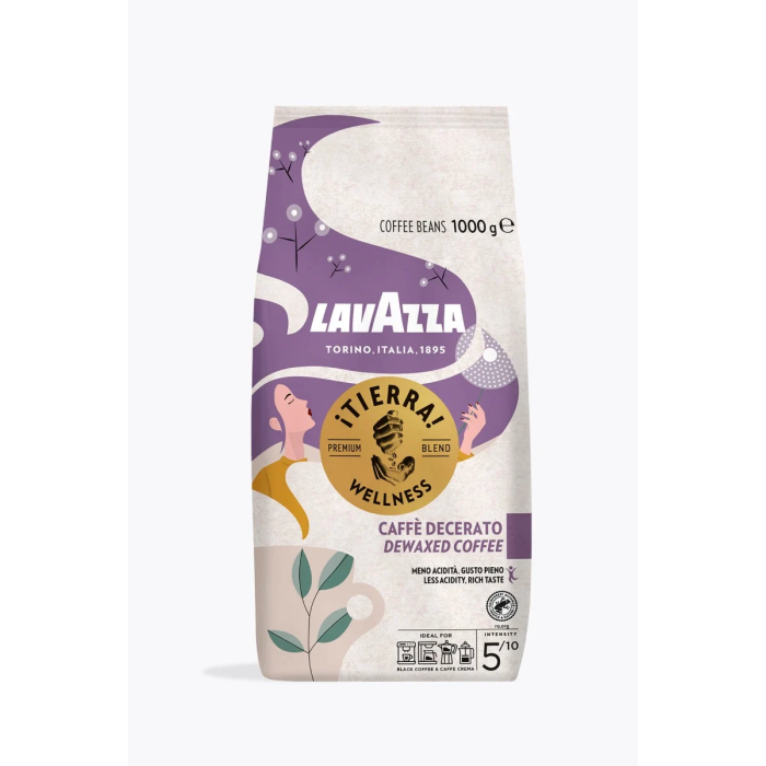 Оригинальный кофе в зернах Lavazza ¡Tierra! Wellness Dewaxed Caffè